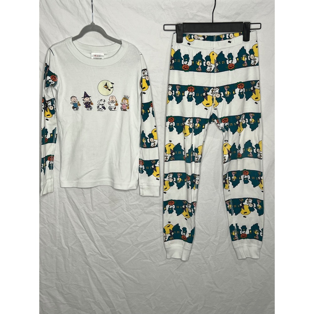 Hanna Andersson Sz 8 Peanuts Snoopy Halloween Pajamas Costume PJs Trick or Treat